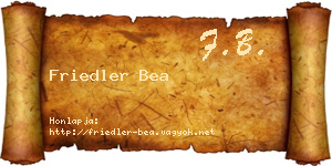 Friedler Bea névjegykártya